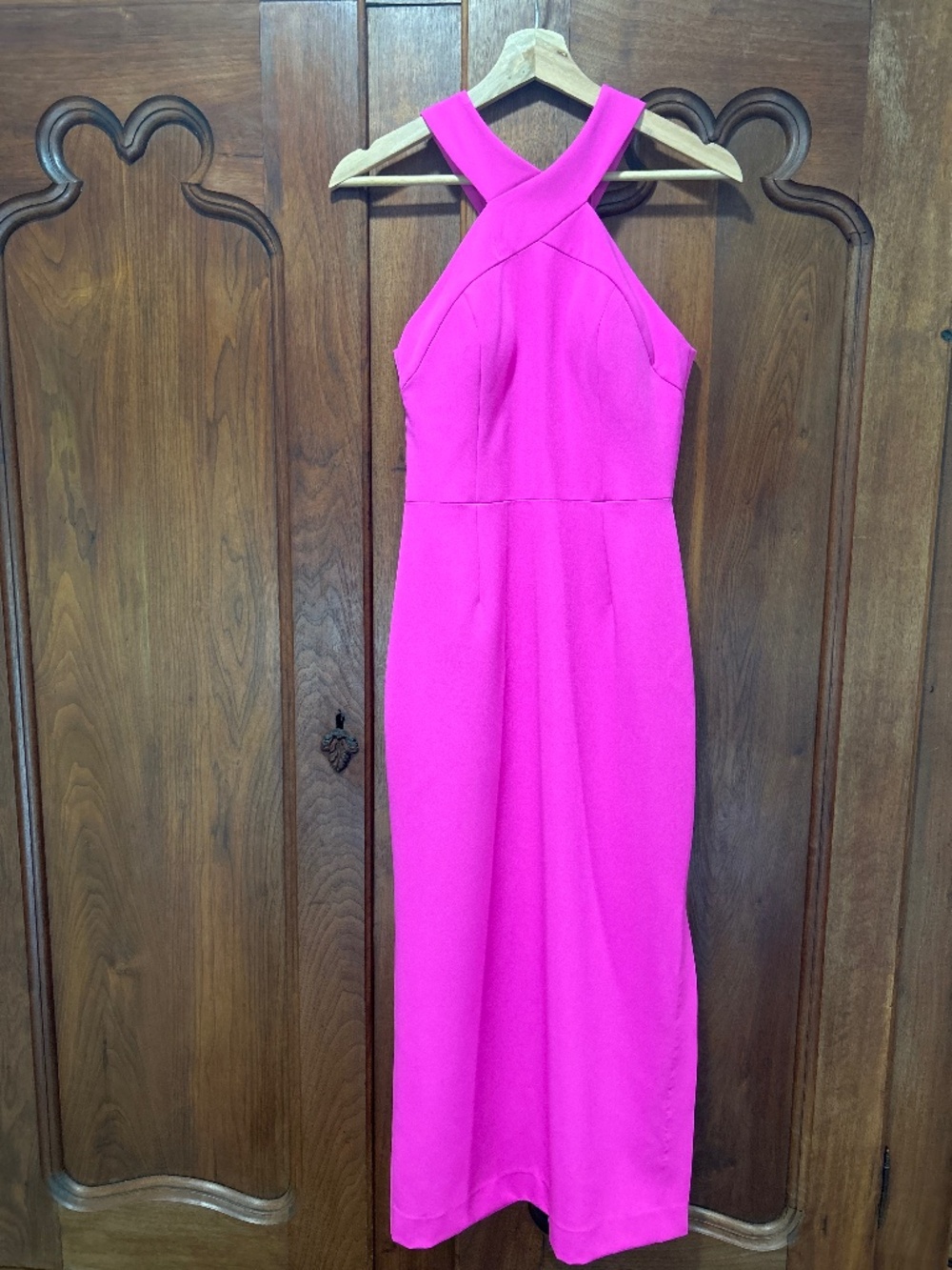 Pink Trina Turk midi halter dress size 2